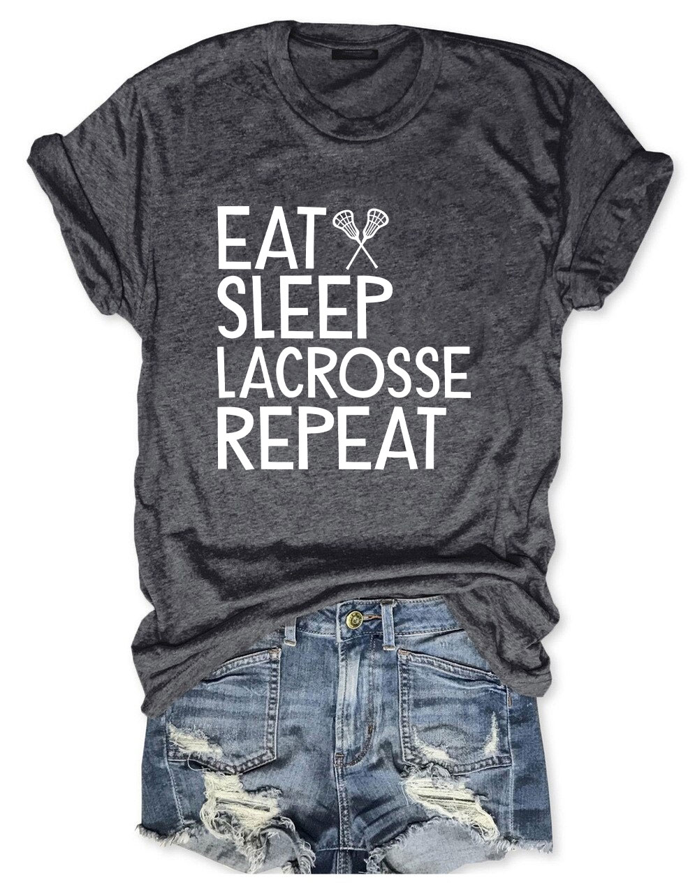 Eat Sleep Lacrosse Repeat Funny T-shirt