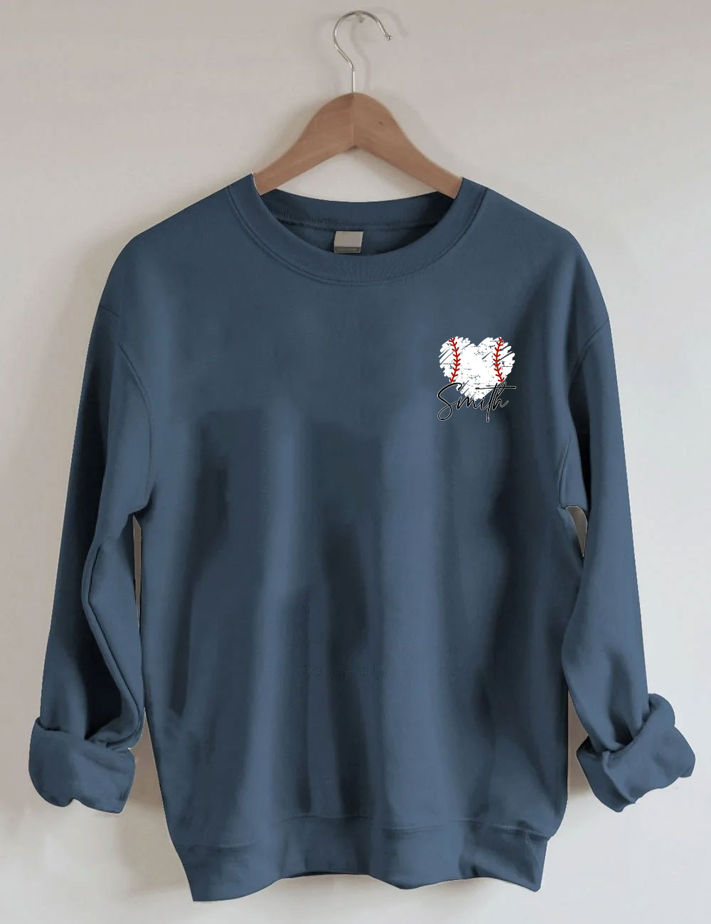 Custom Baseball Heart Funny Sweatshirt