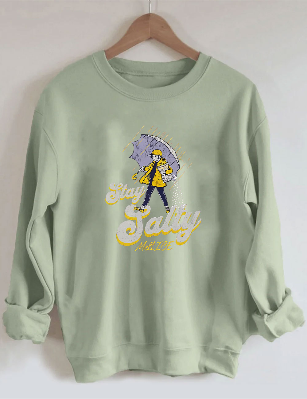 Subtle Anti Ice Stay Salty Protest Sweatshirt