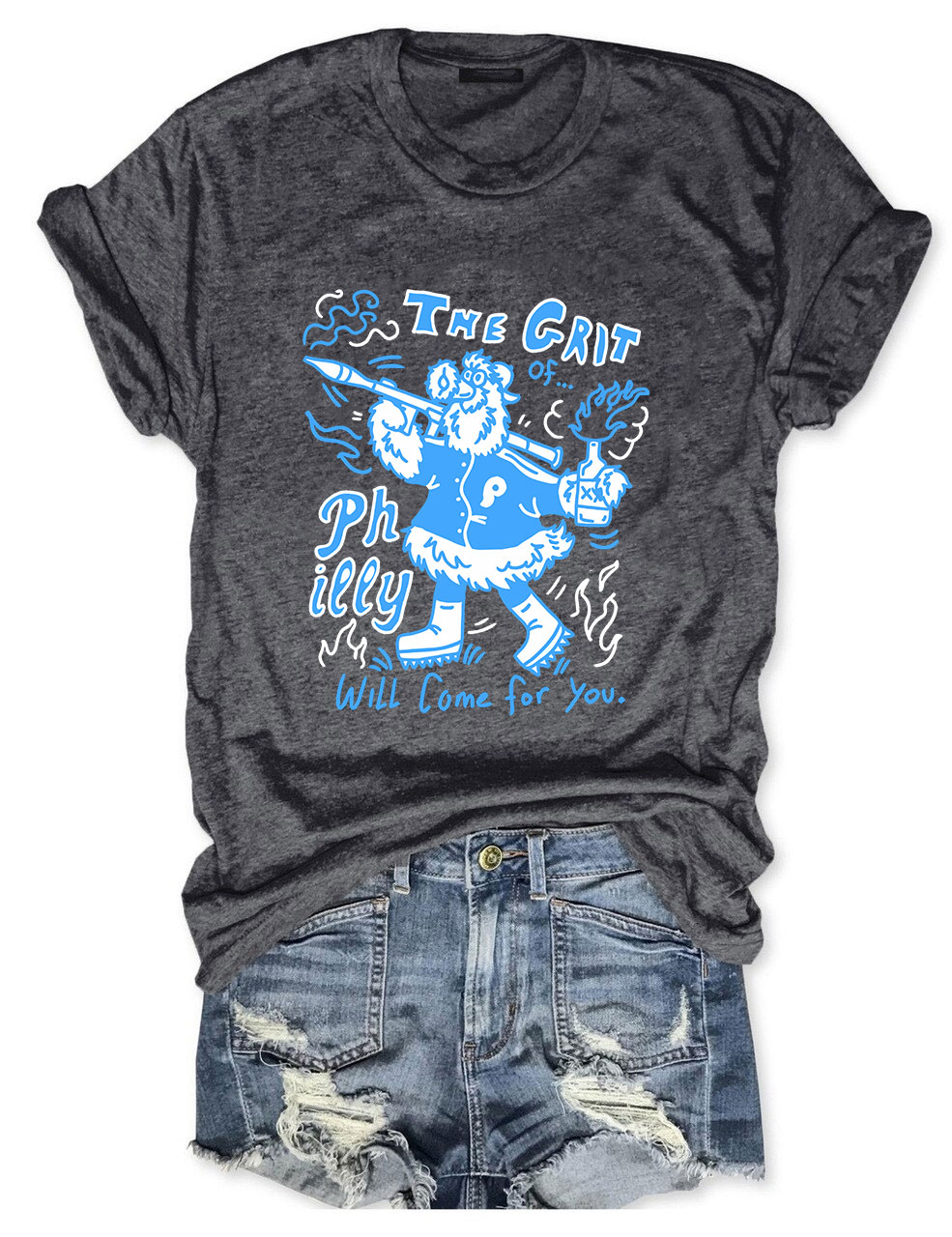 Phillie Phanatic The Grit of Philly will come for you Funny T-Shirt