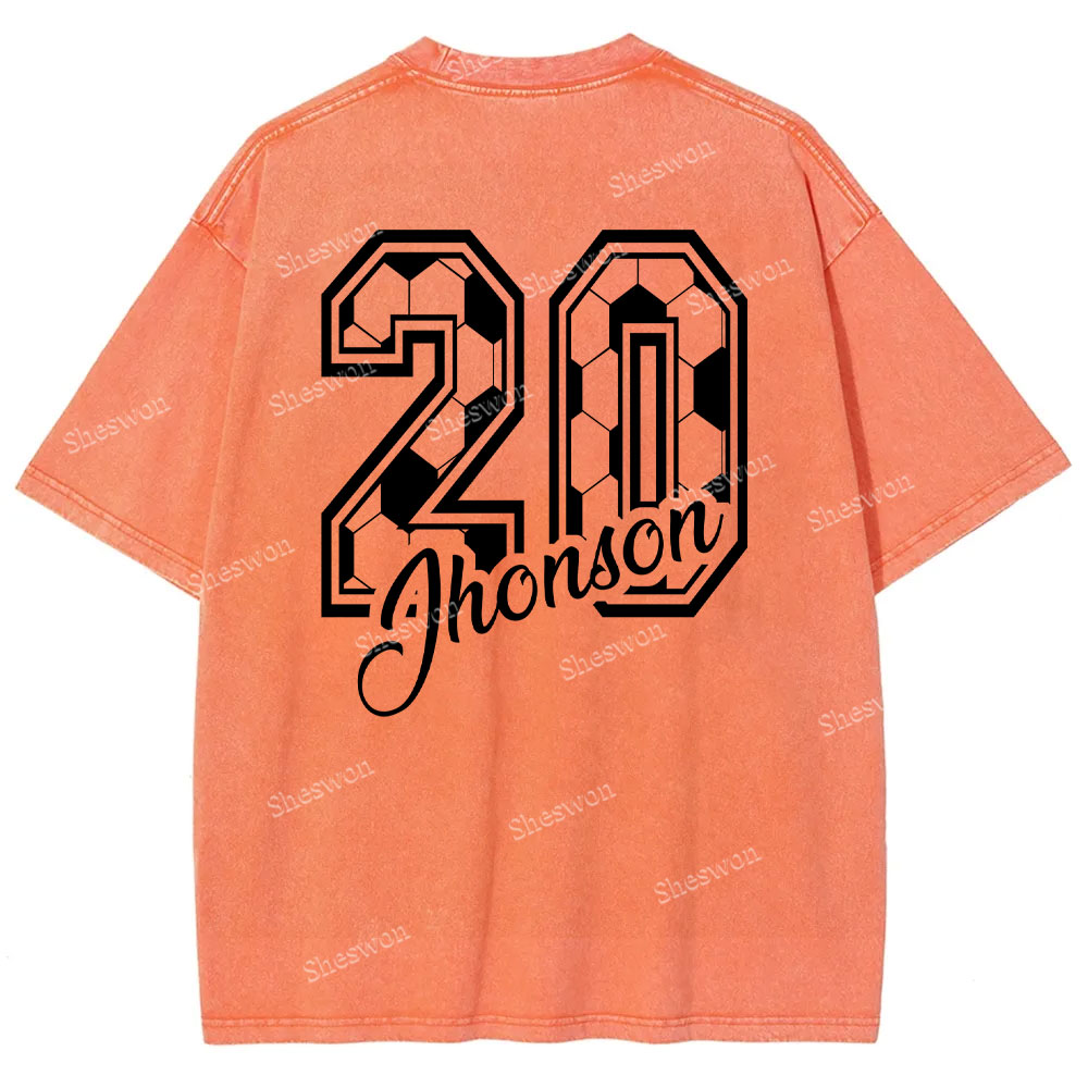 Custom Soccer Washed T-shirt