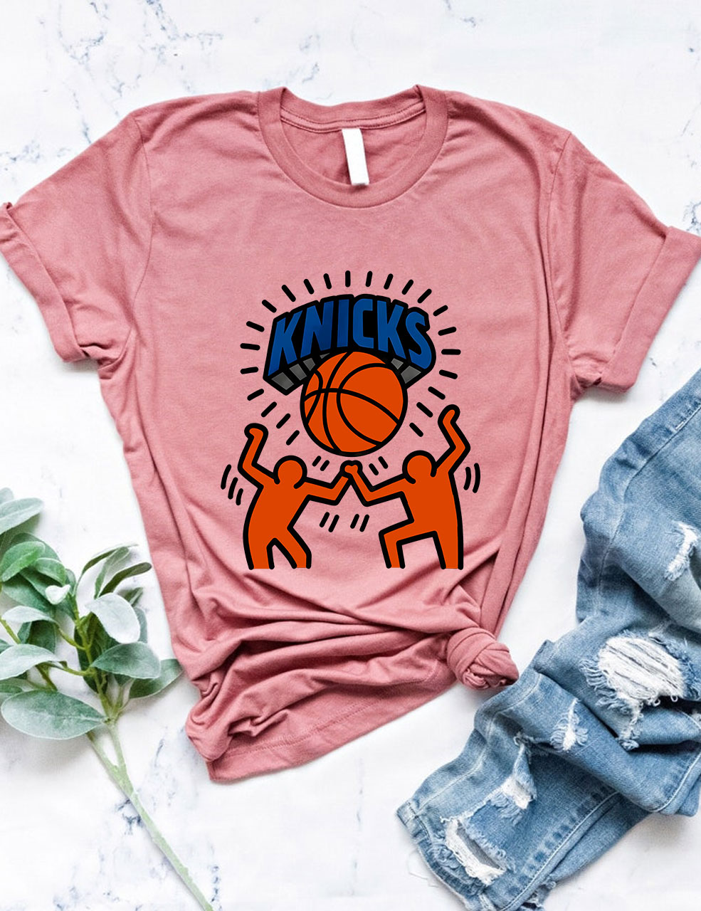 Keith Haring Knicks Basketball T-Shirt