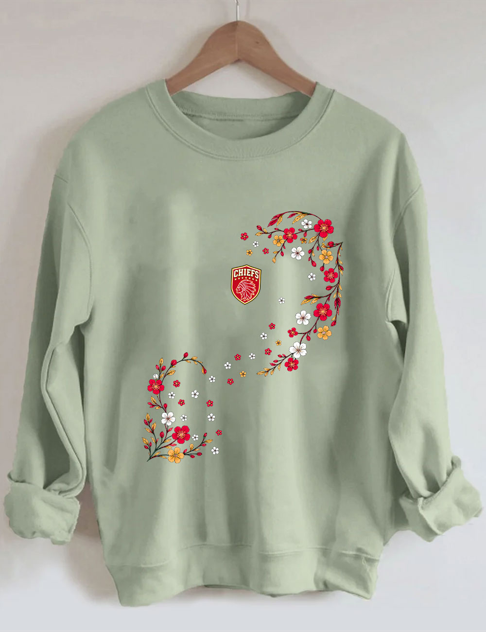 Chiefs Floral Football Sweatshirt