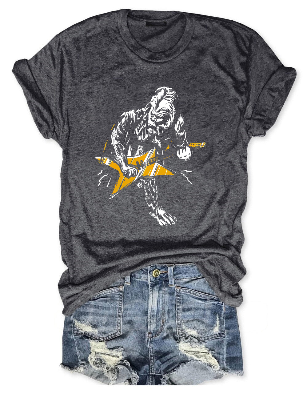 Sasquatch Playing Guitar T-shirt