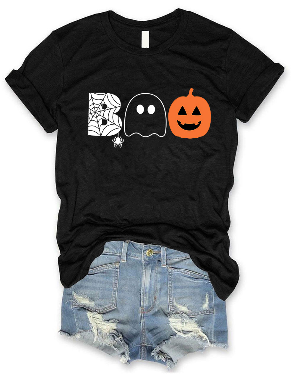 Boo Halloween Ghost Basketball T-shirt