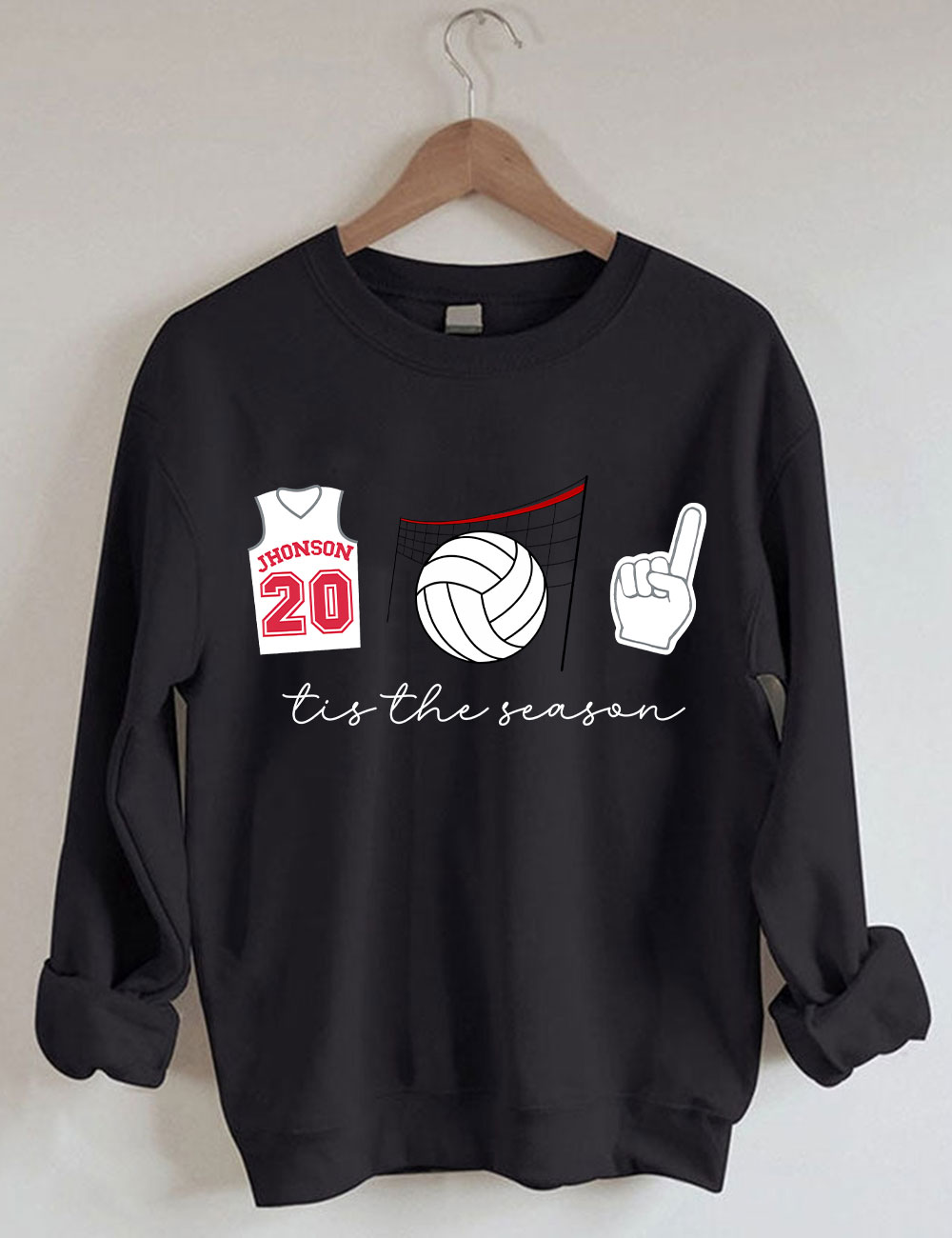 Tis The Season Custom Volleyball Sweatshirt