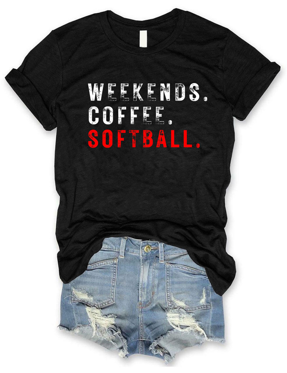 Weekends Coffee Softball T-shirt