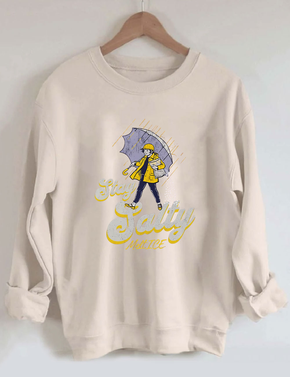 Subtle Anti Ice Stay Salty Protest Sweatshirt