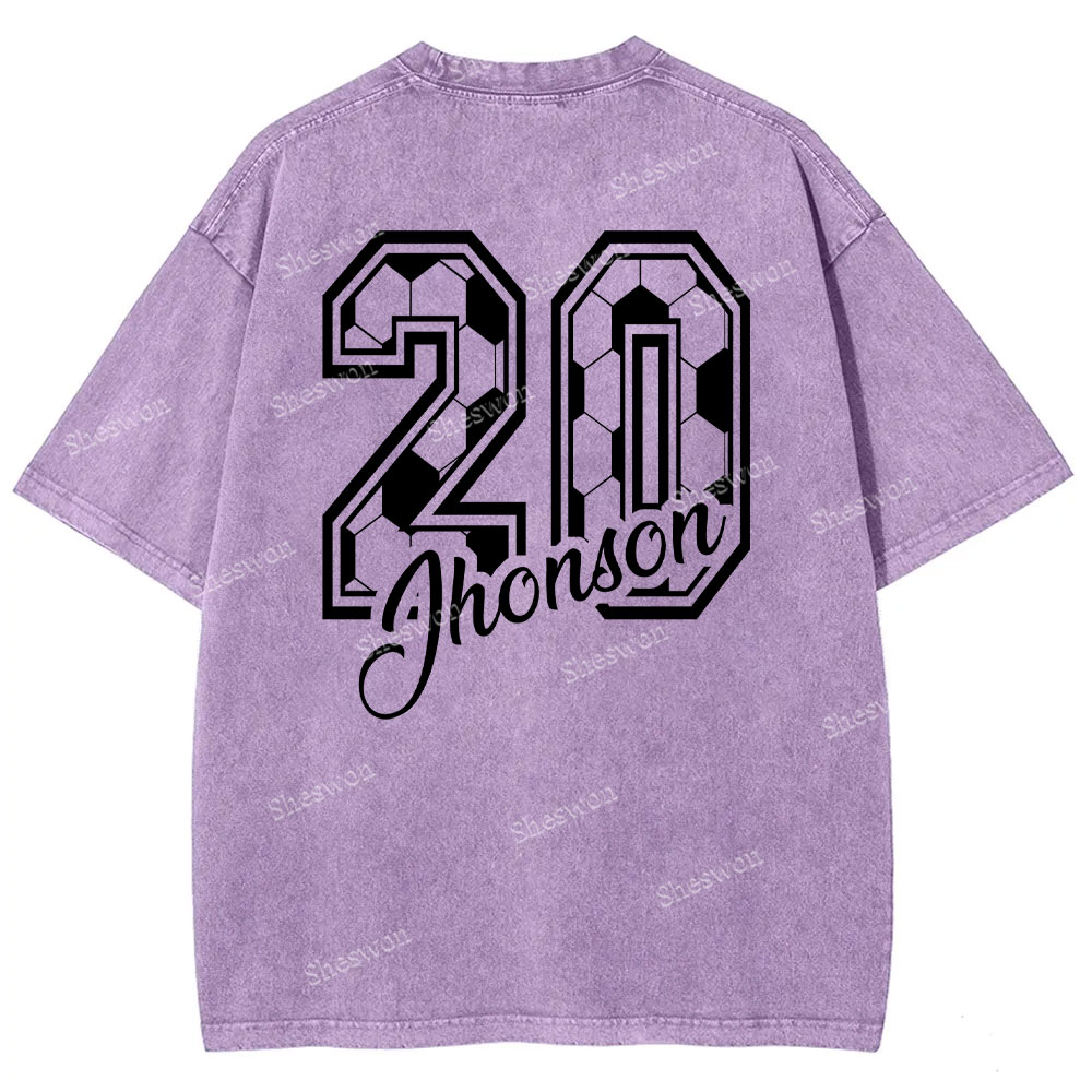 Custom Soccer Washed T-shirt