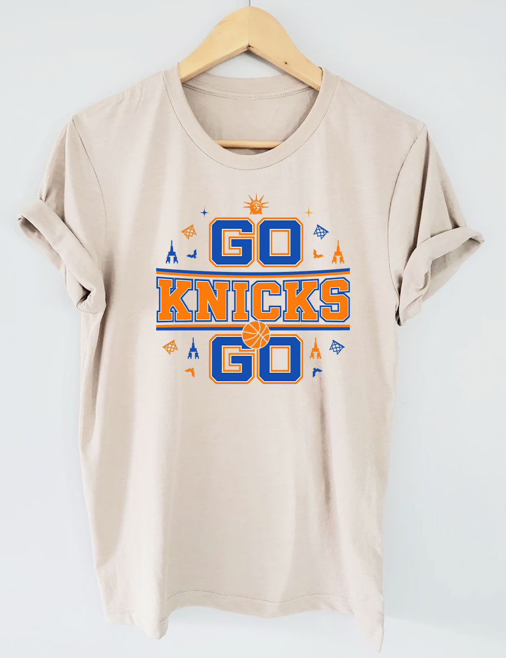 Go Knicks Basketball Team Funny Basketball T-shirt