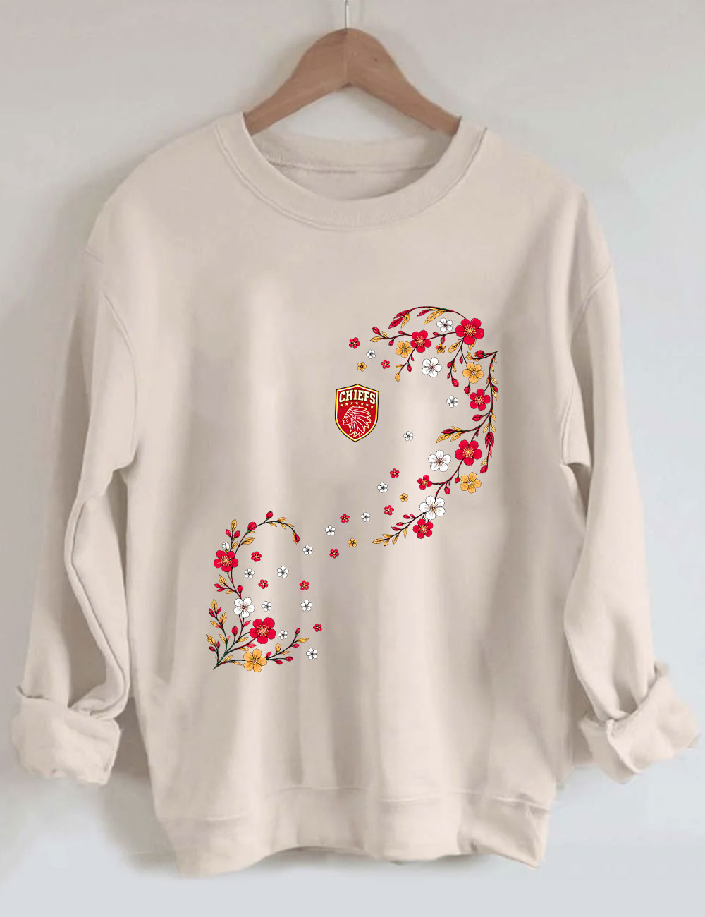 Chiefs Floral Football Sweatshirt