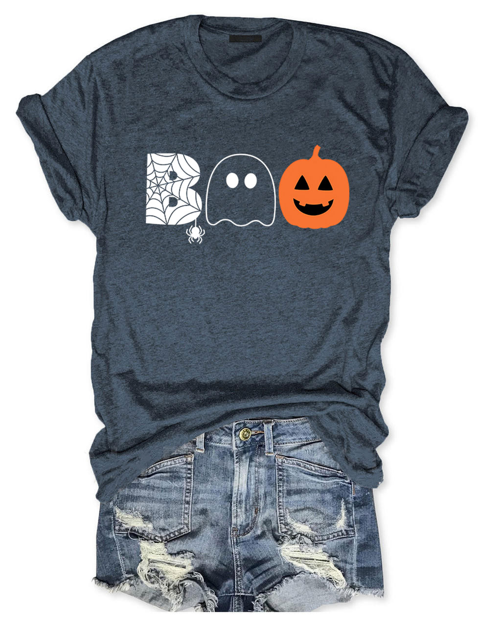 Boo Halloween Ghost Basketball T-shirt