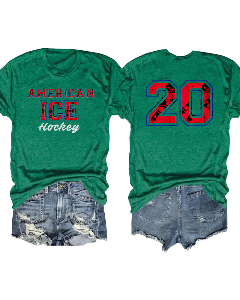 American Ice Hockey Custom T-shirt