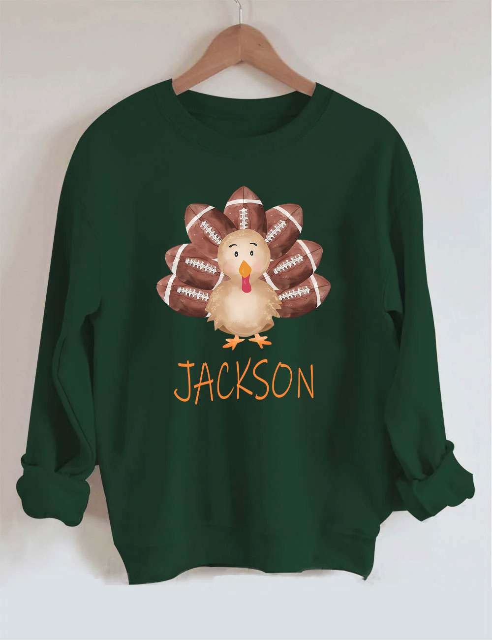 Football Custom Name Turkey Sweatshirt