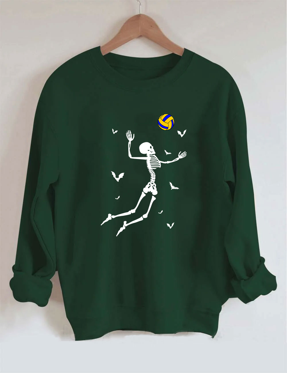 Dancing Skeletons Funny Halloween Volleyball Sweatshirt