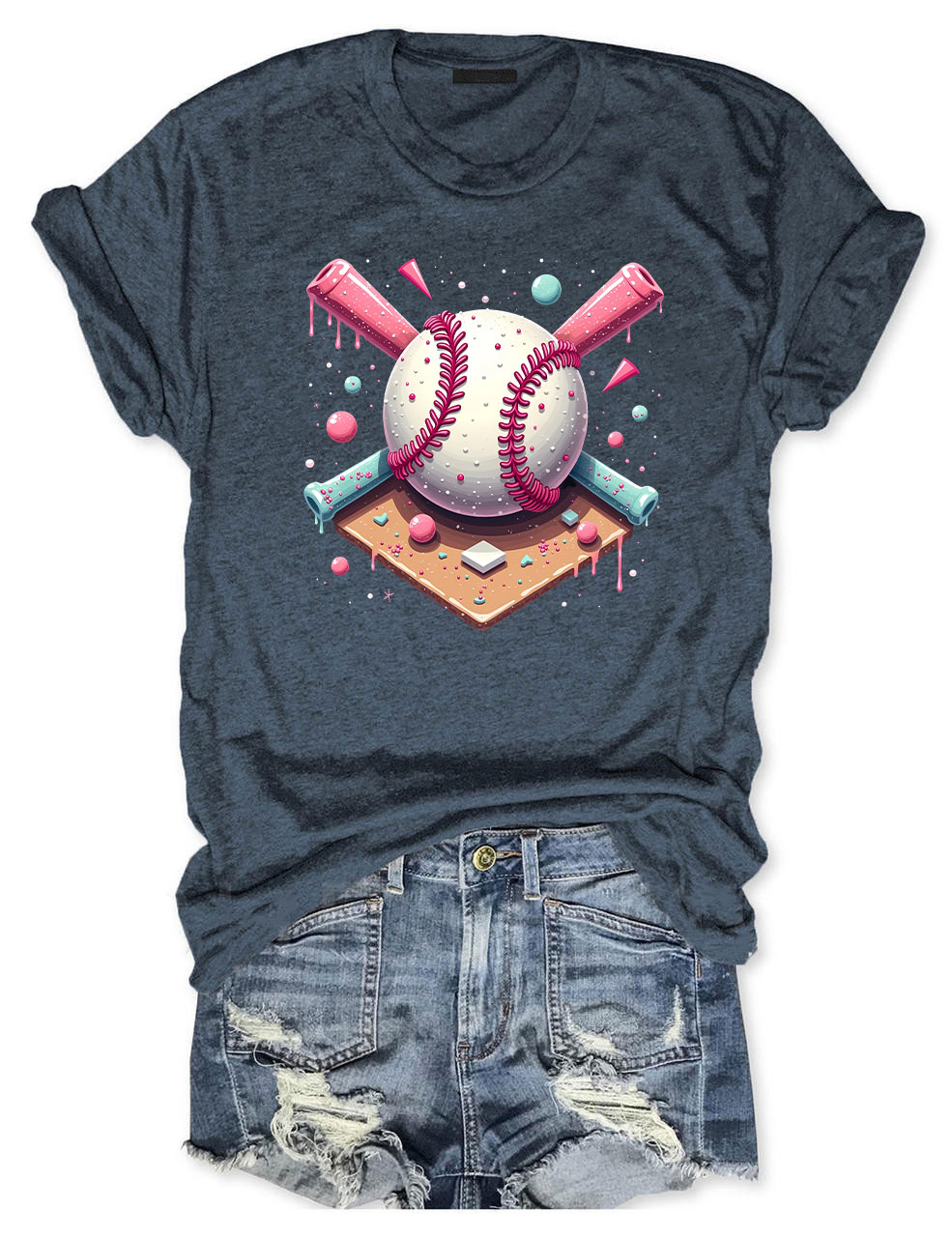 Ice Cream With Sprinkles Baseball T-shirt