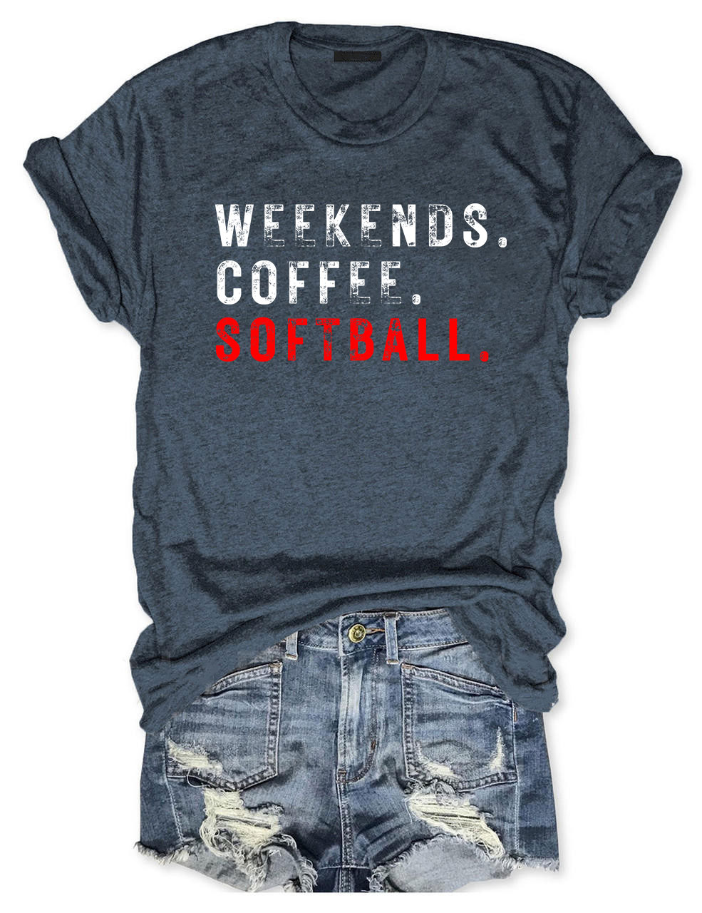 Weekends Coffee Softball T-shirt