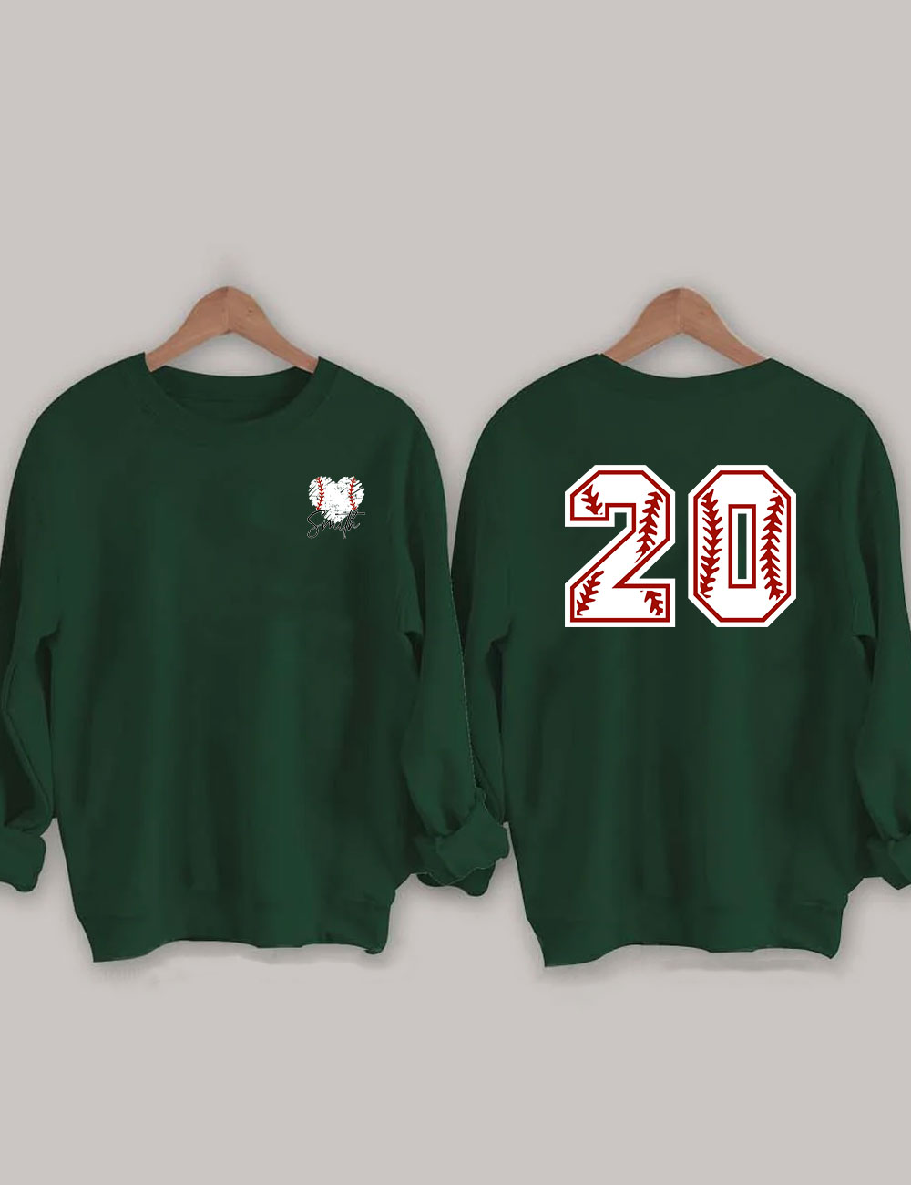 Custom Baseball Heart Funny Sweatshirt