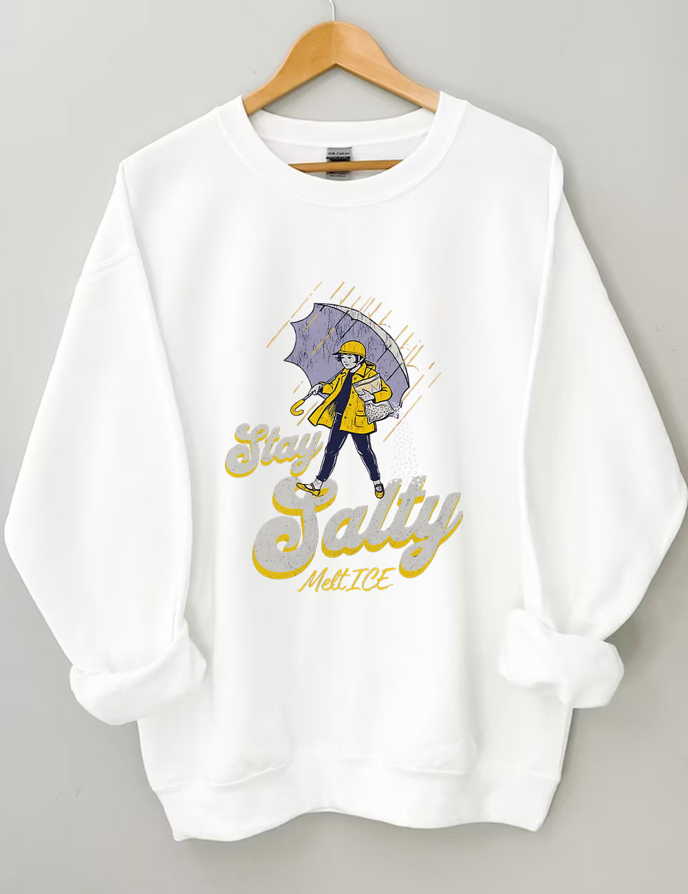 Subtle Anti Ice Stay Salty Protest Sweatshirt