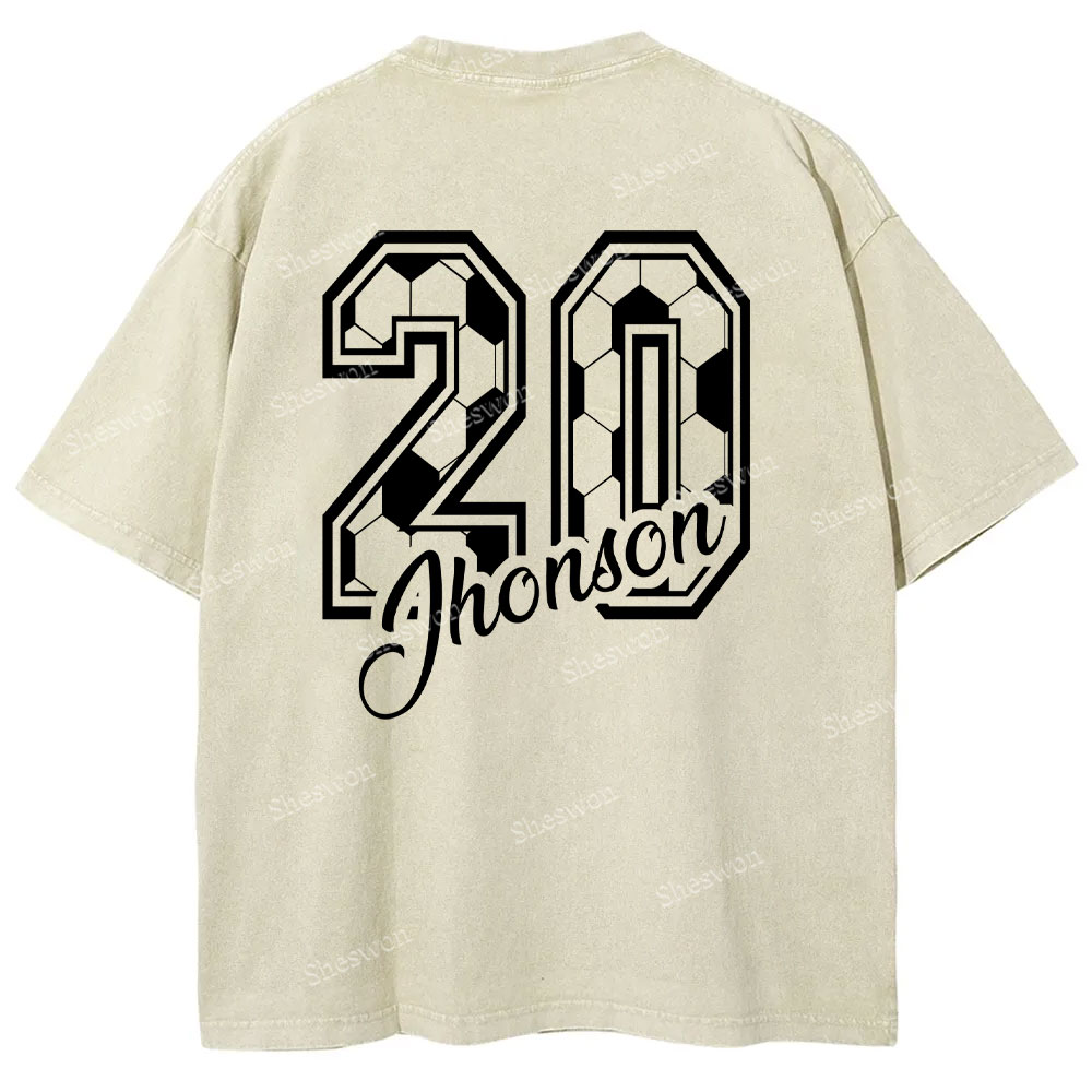 Custom Soccer Washed T-shirt