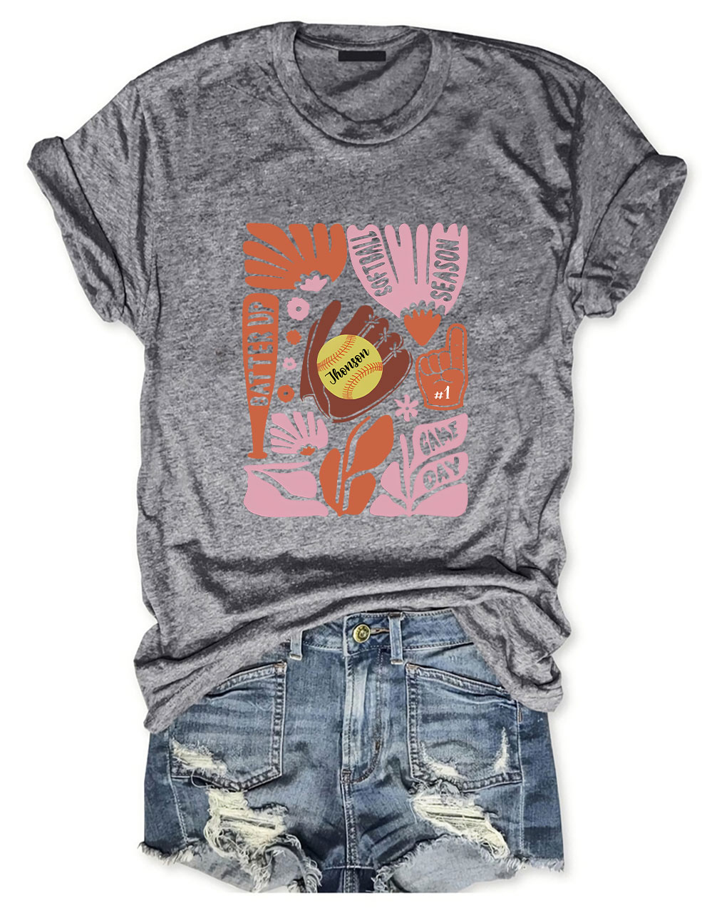 Custom Softball Mom T-shirt