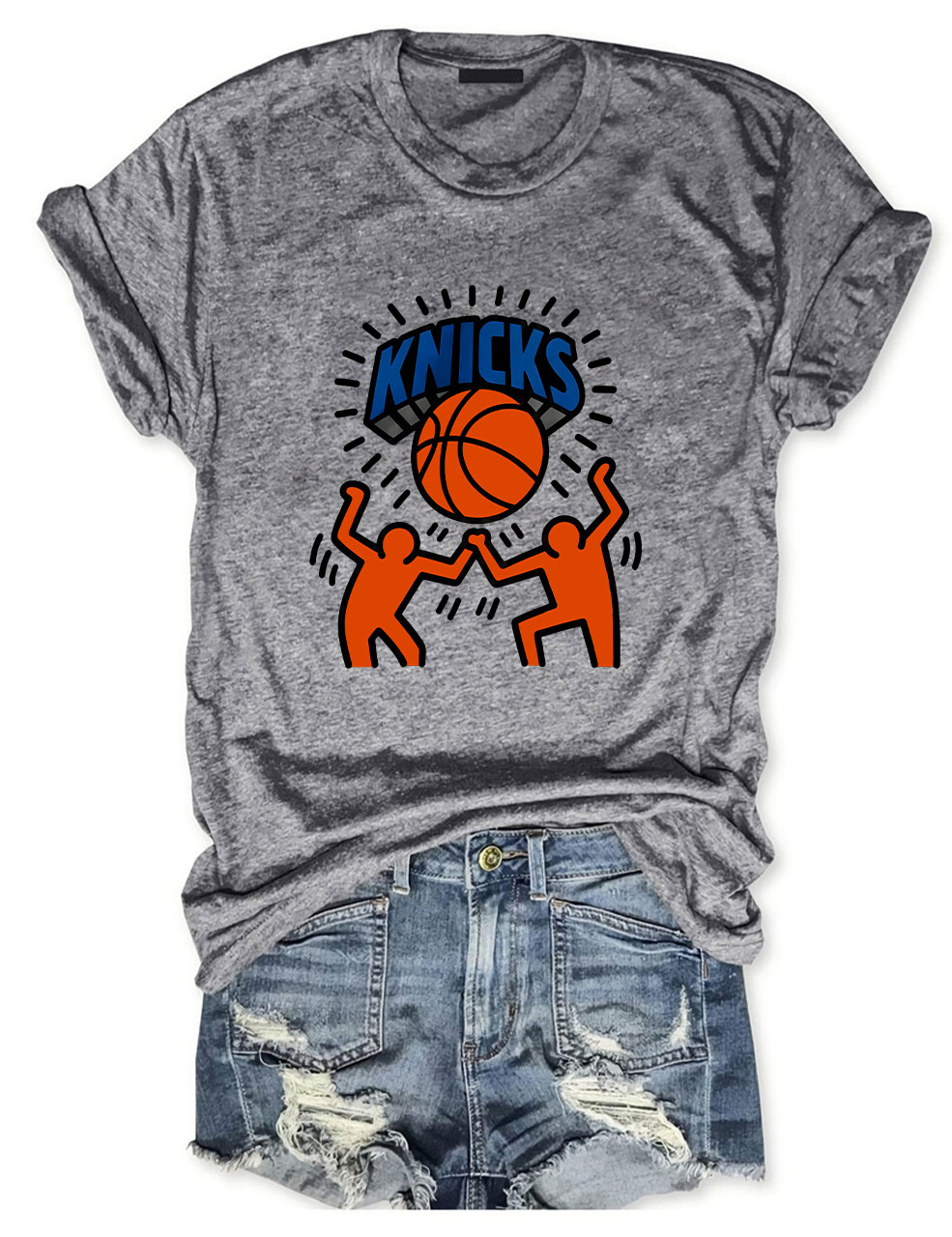 Keith Haring Knicks Basketball T-Shirt