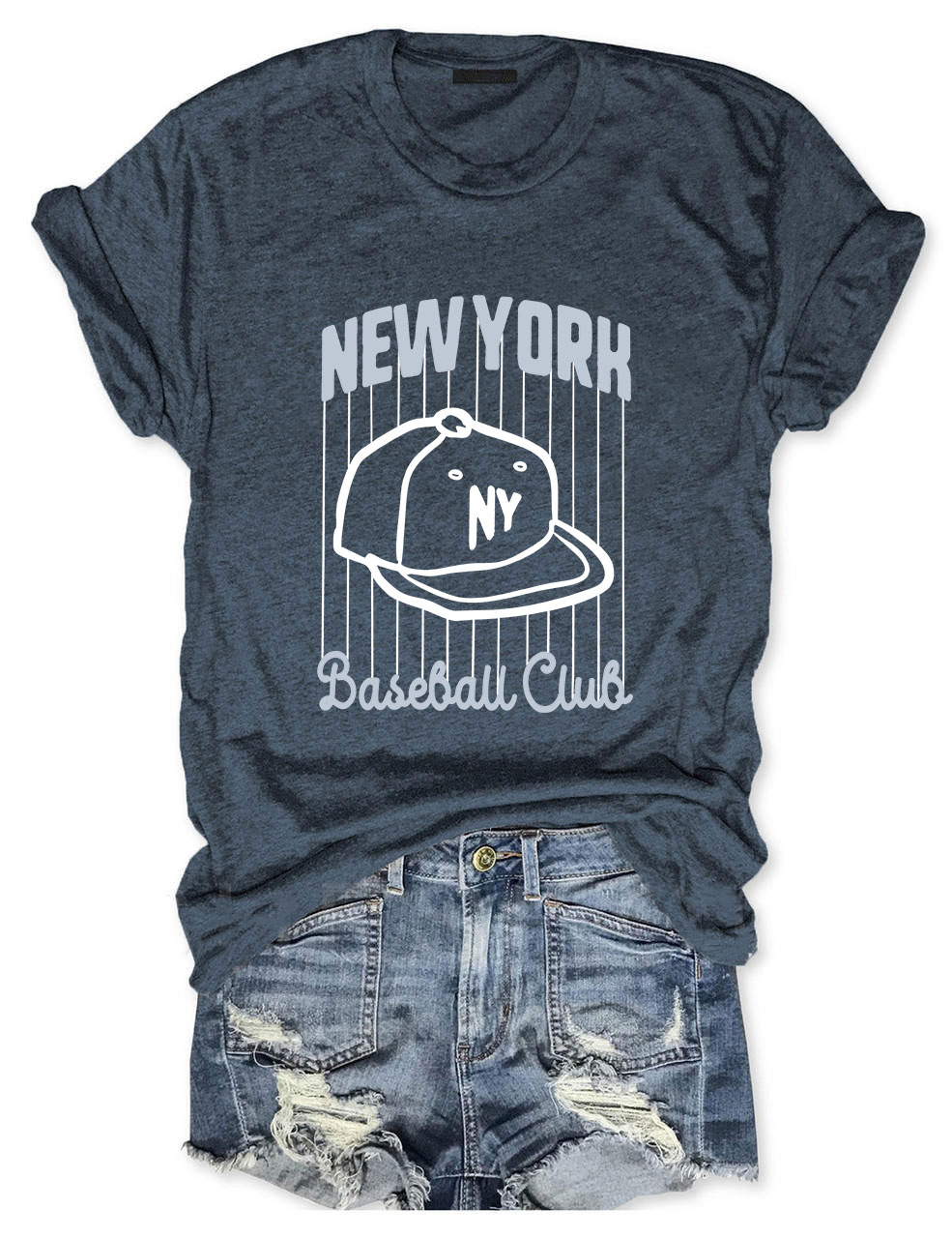 Retro New York Pinstripes Baseball T-Shirt