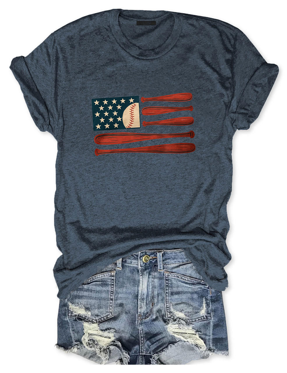 American Flag Baseball T-Shirt