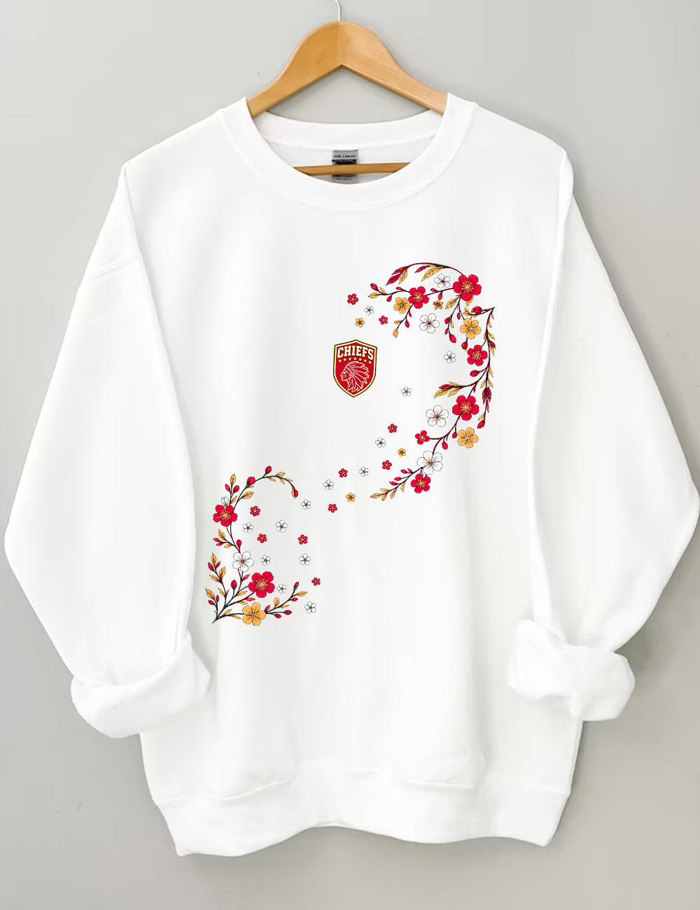 Chiefs Floral Football Sweatshirt