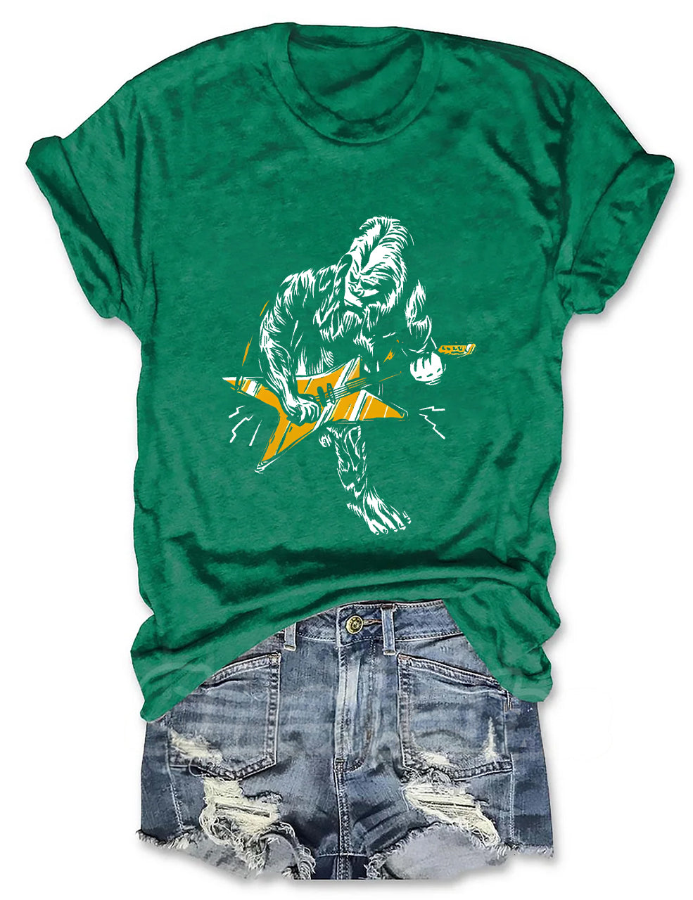 Sasquatch Playing Guitar T-shirt