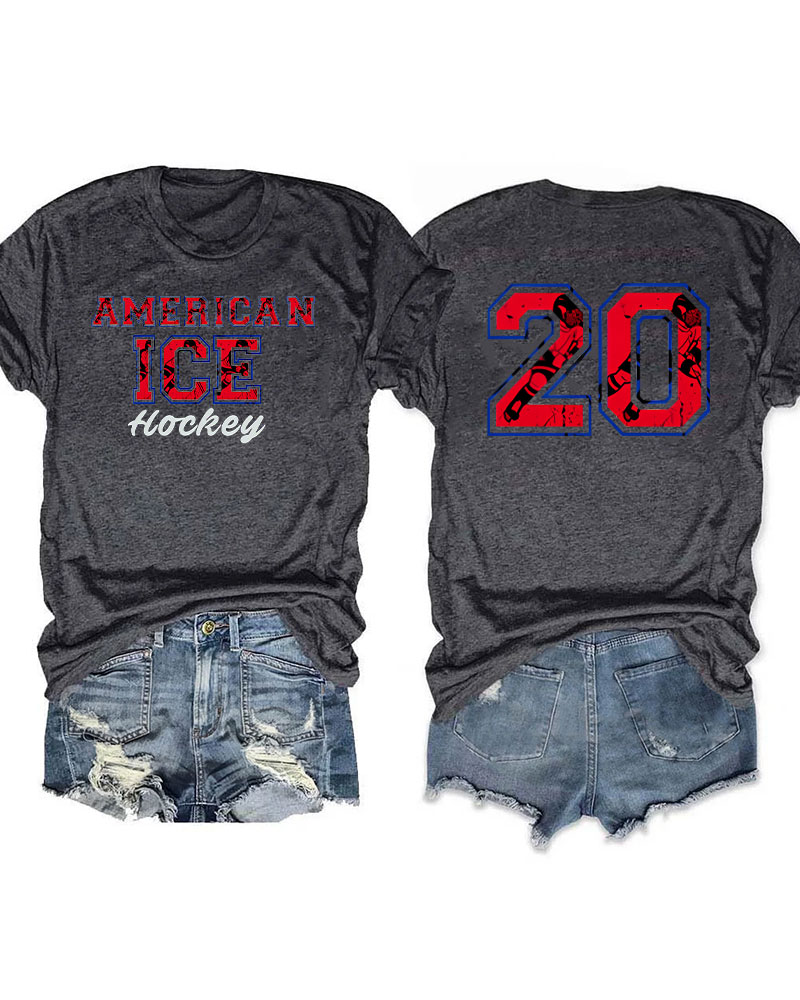 American Ice Hockey Custom T-shirt