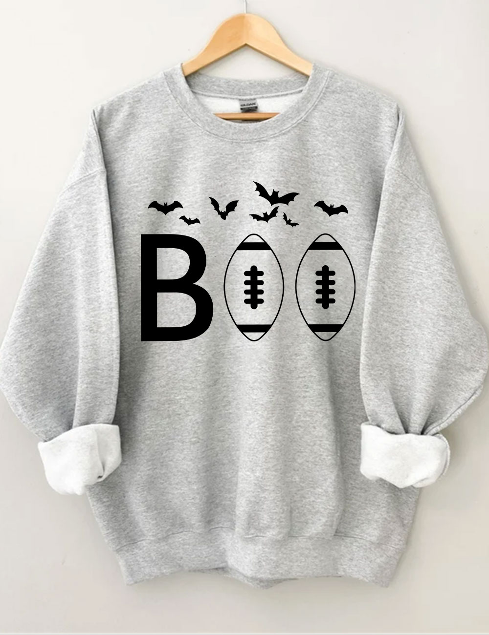 BOO Halloween Football Sweatshirt