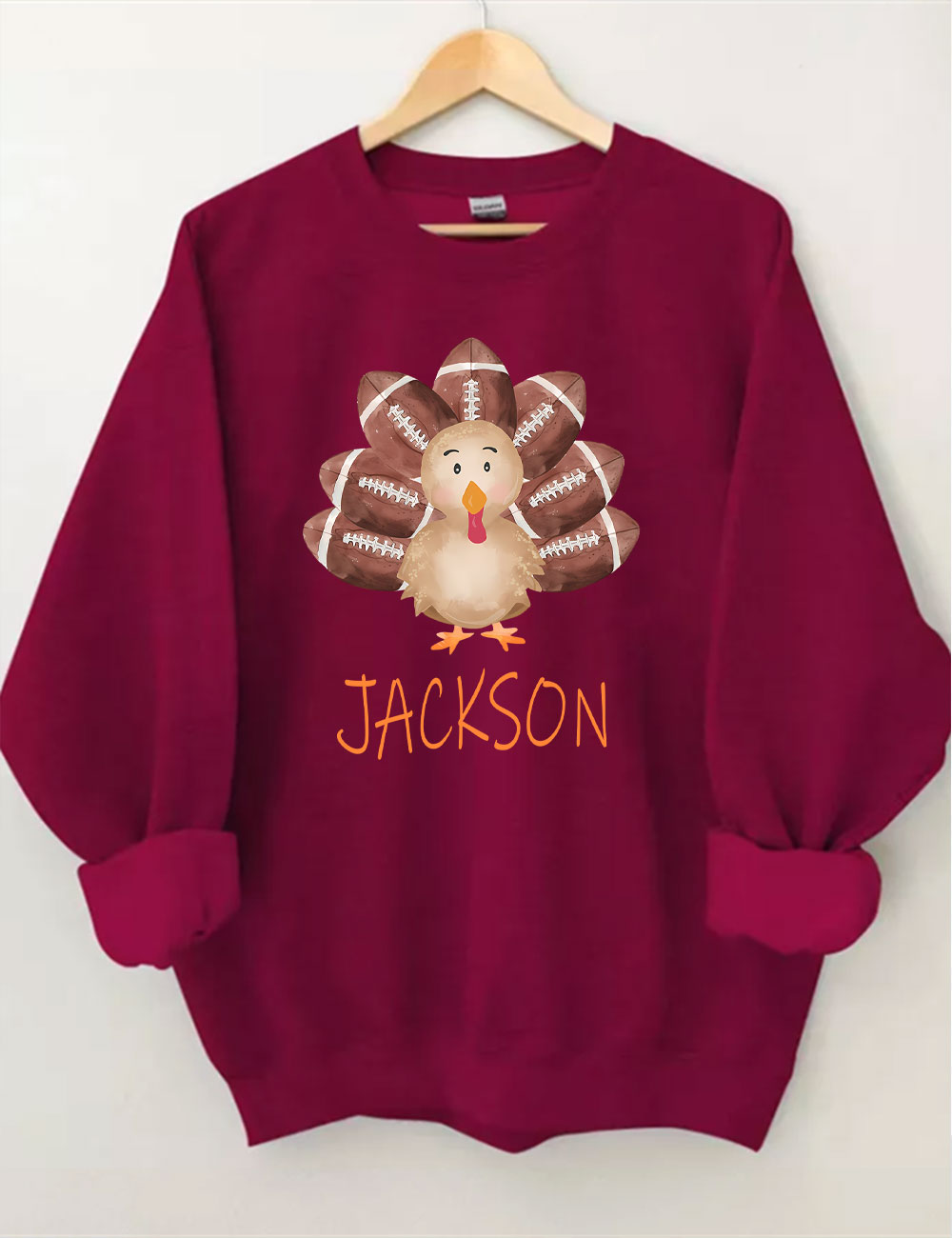 Football Custom Name Turkey Sweatshirt