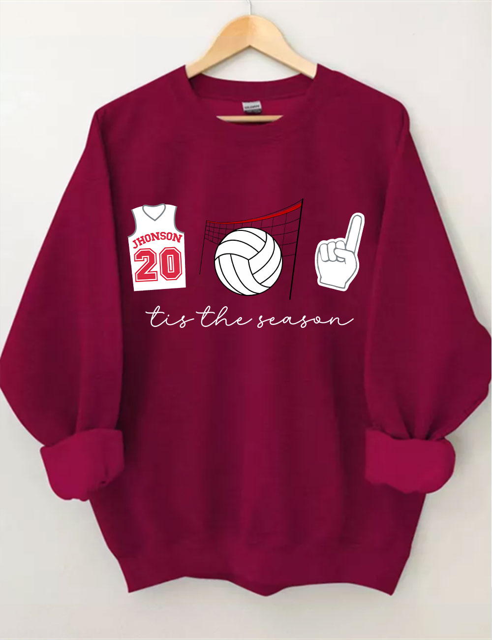 Tis The Season Custom Volleyball Sweatshirt