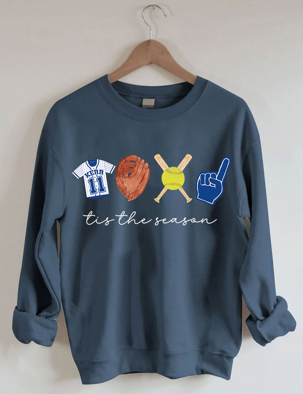 Tis The Season Custom Softball Sweatshirt