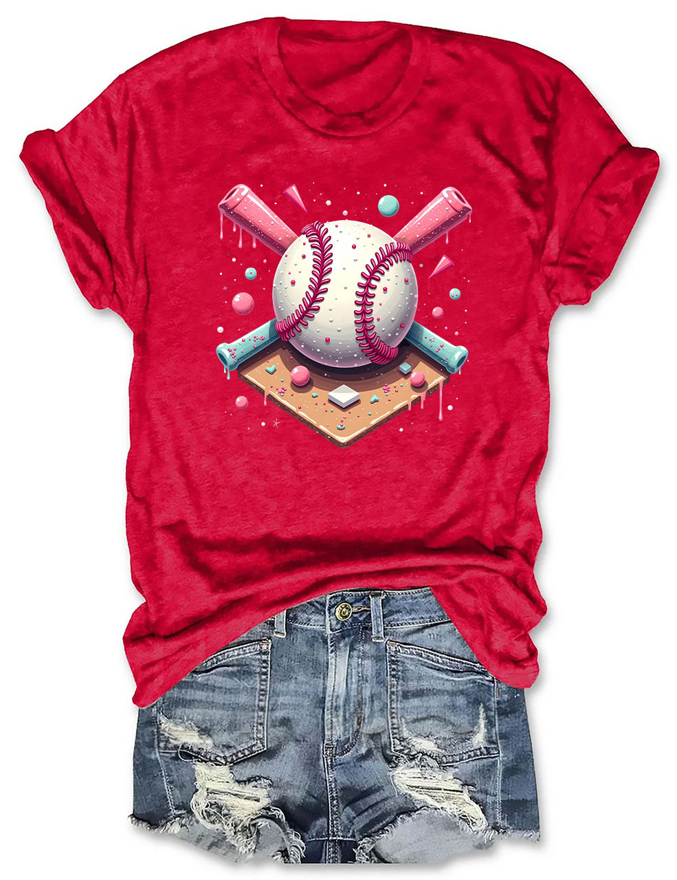 Ice Cream With Sprinkles Baseball T-shirt