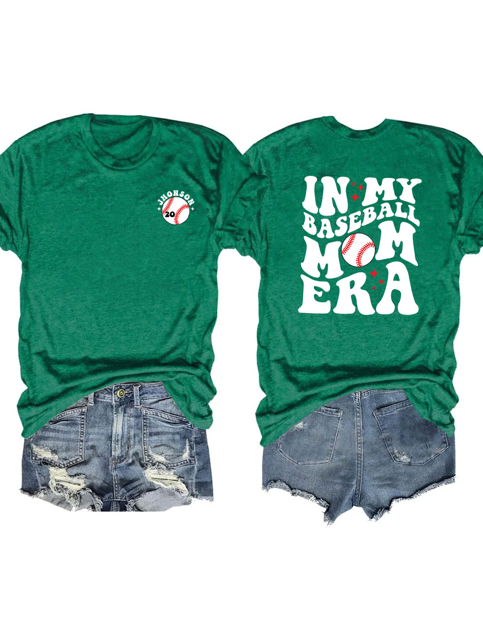 Custom In My Baseball Mom Era Funny T-shirt