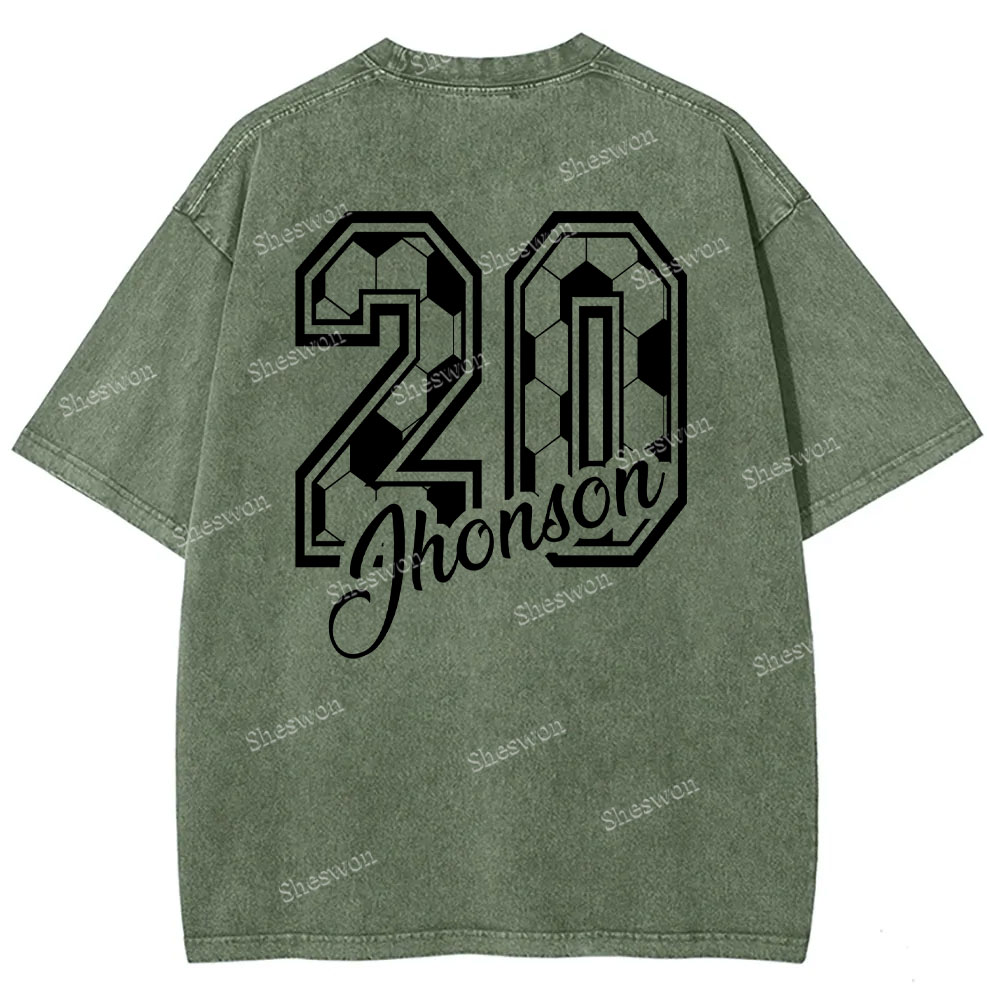 Custom Soccer Washed T-shirt