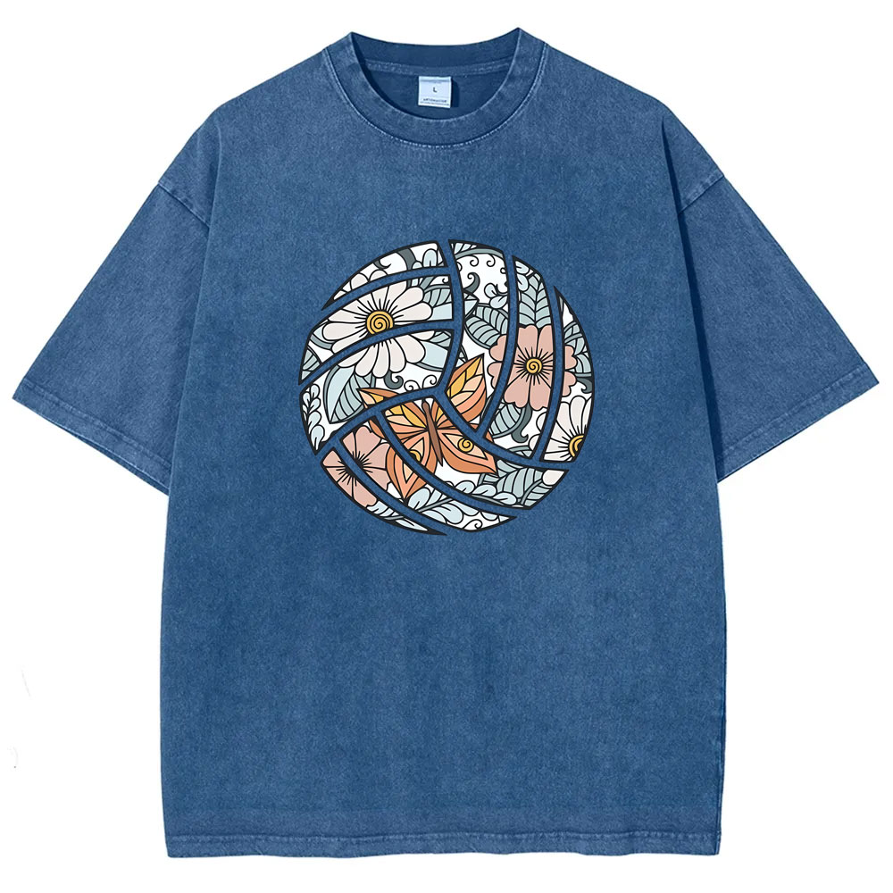 Floral Volleyball Washed T-shirt
