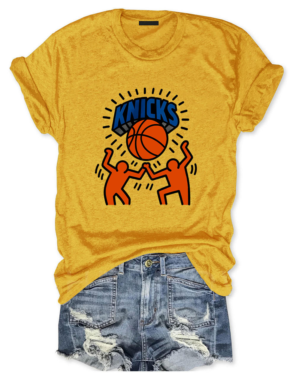 Keith Haring Knicks Basketball T-Shirt