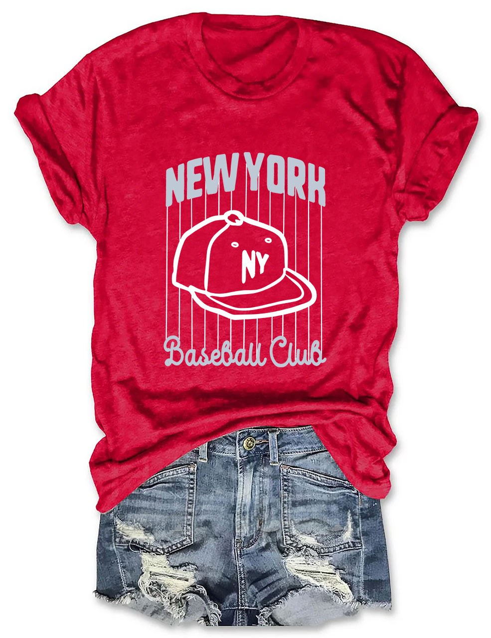 Retro New York Pinstripes Baseball T-Shirt