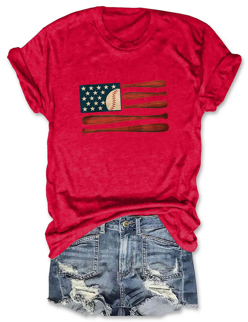 American Flag Baseball T-Shirt