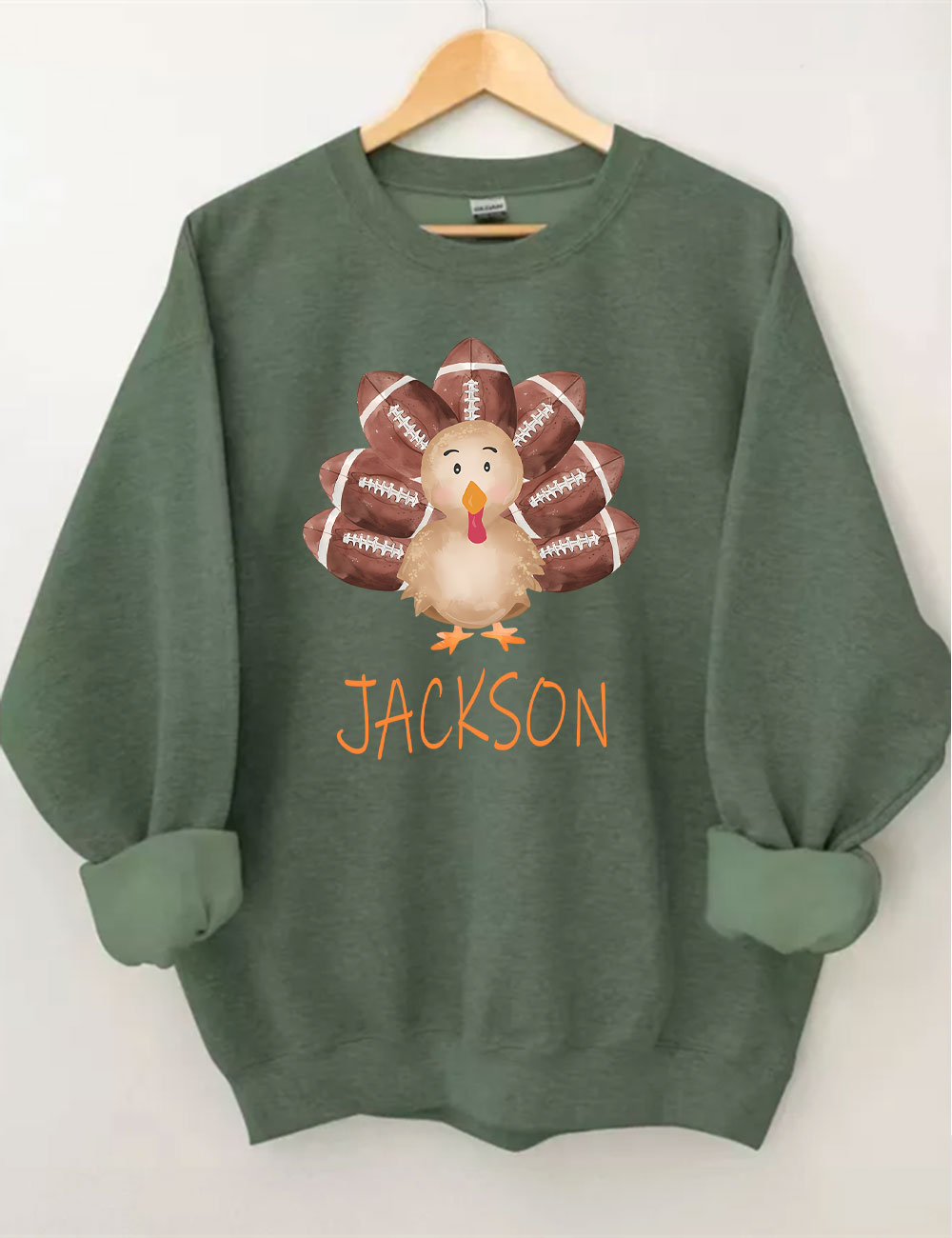 Football Custom Name Turkey Sweatshirt