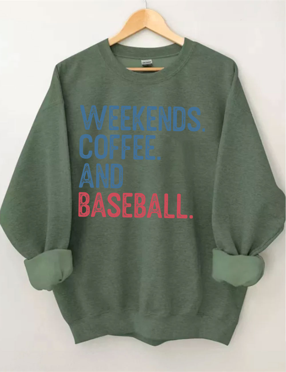 Custom Weekends Coffee Baseball Sweatshirt