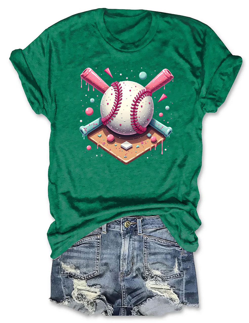 Ice Cream With Sprinkles Baseball T-shirt