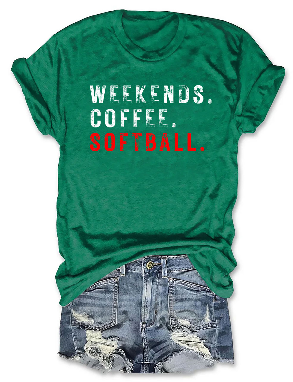 Weekends Coffee Softball T-shirt