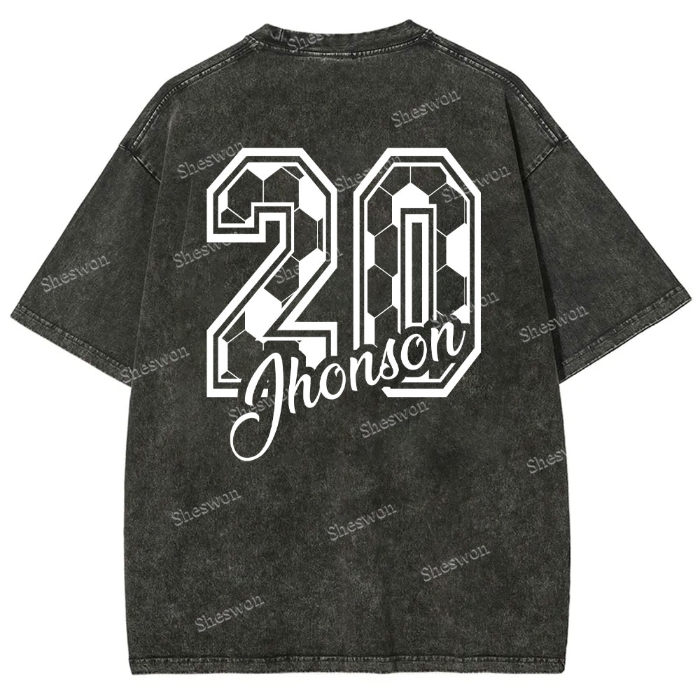 Custom Soccer Washed T-shirt