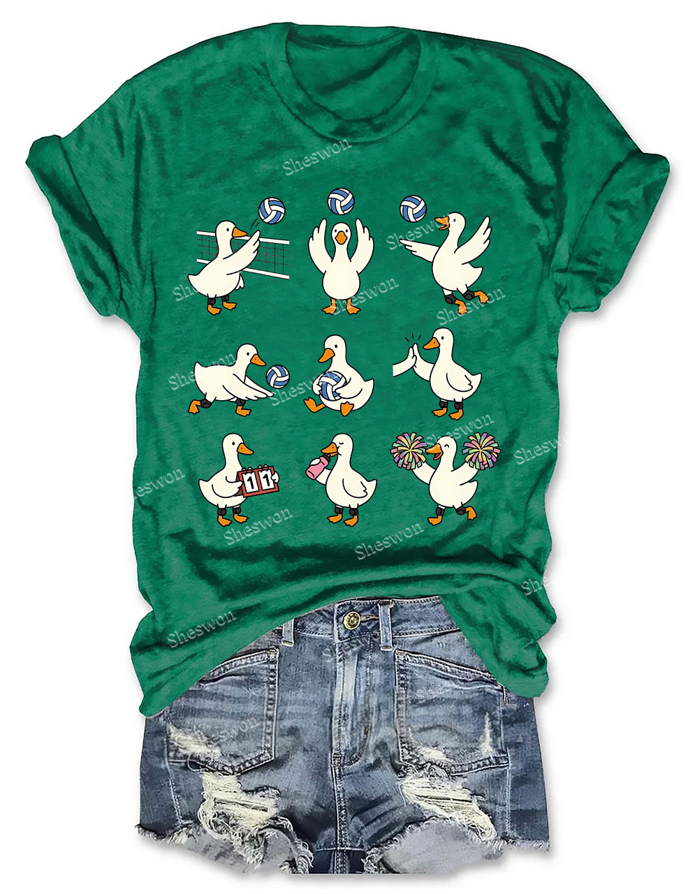 Funny Goose Volleyball Team T-shirt