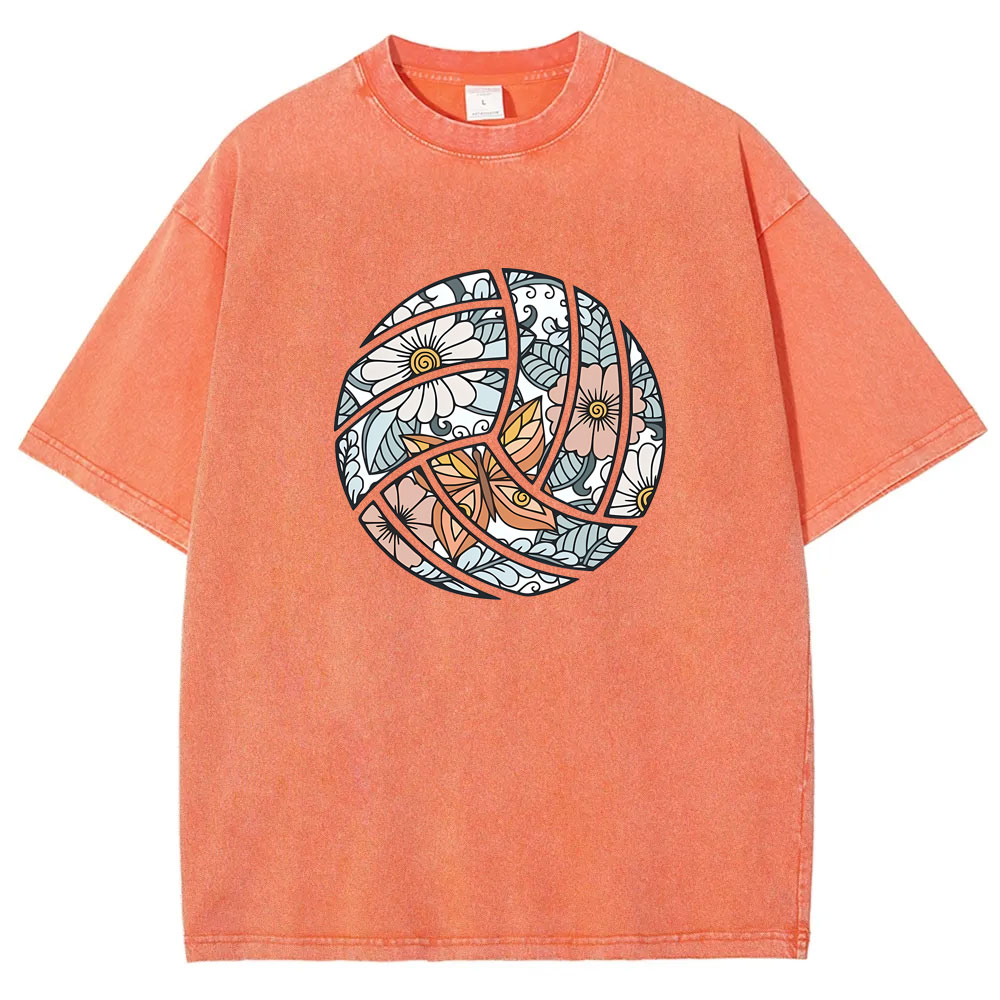 Floral Volleyball Washed T-shirt