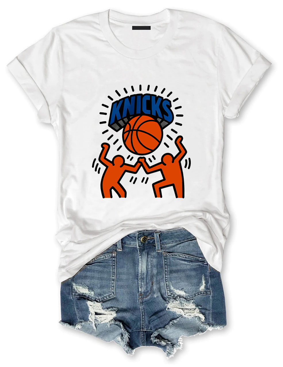 Keith Haring Knicks Basketball T-Shirt